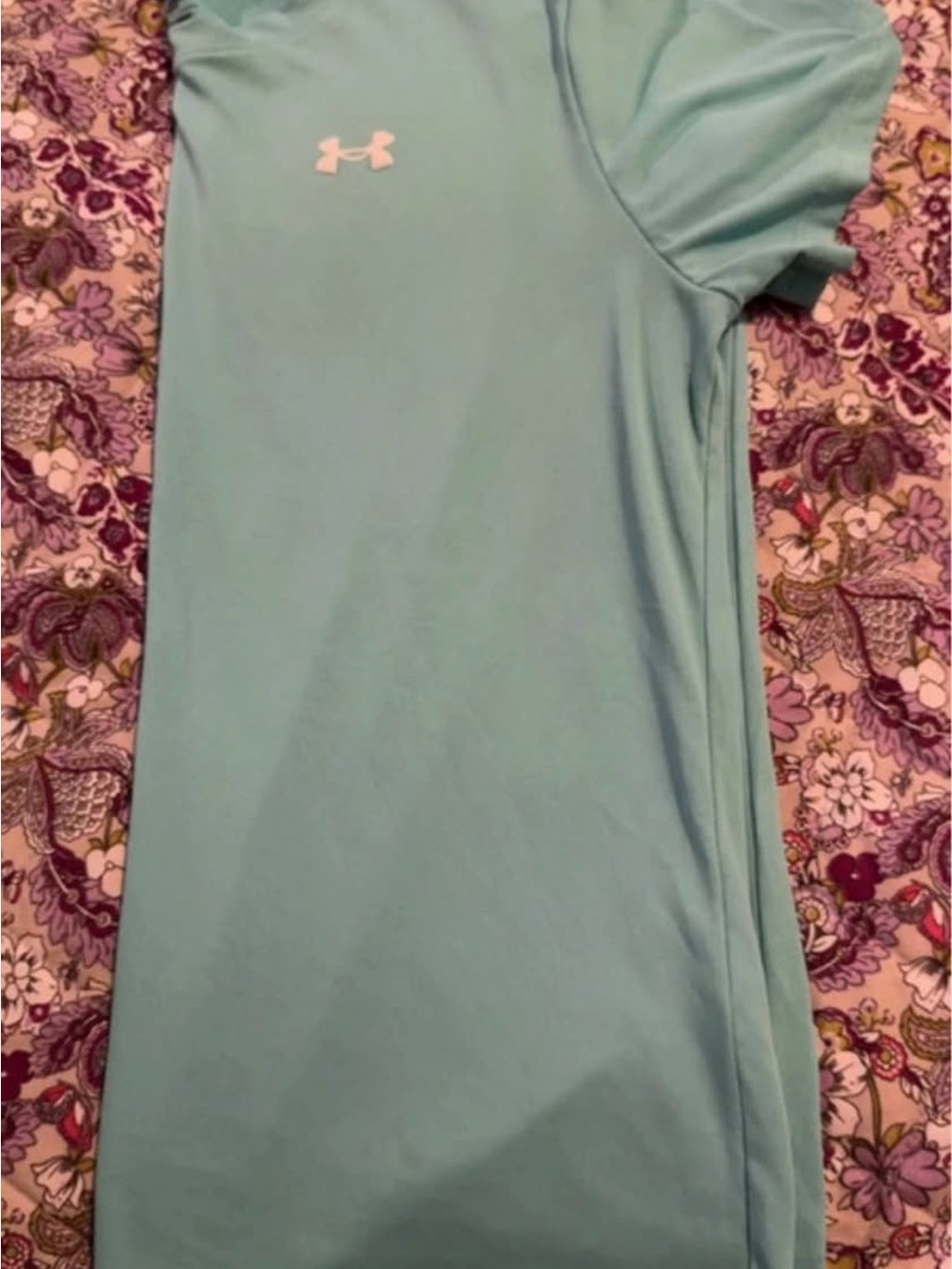 Under Armour Girls Aqua Short Sleeve Performance Tee